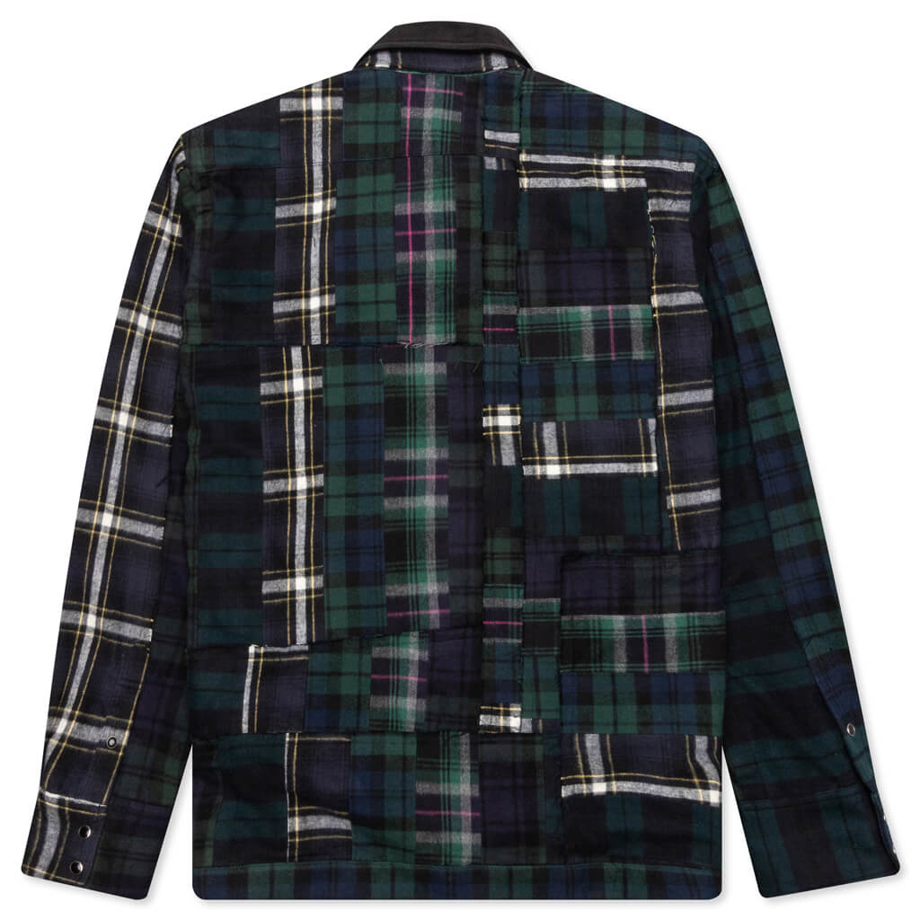 Hank Willis Thomas / Flannel Plaid Mix Blouson - Navy/Green