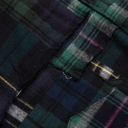 Hank Willis Thomas / Flannel Plaid Mix Blouson - Navy/Green