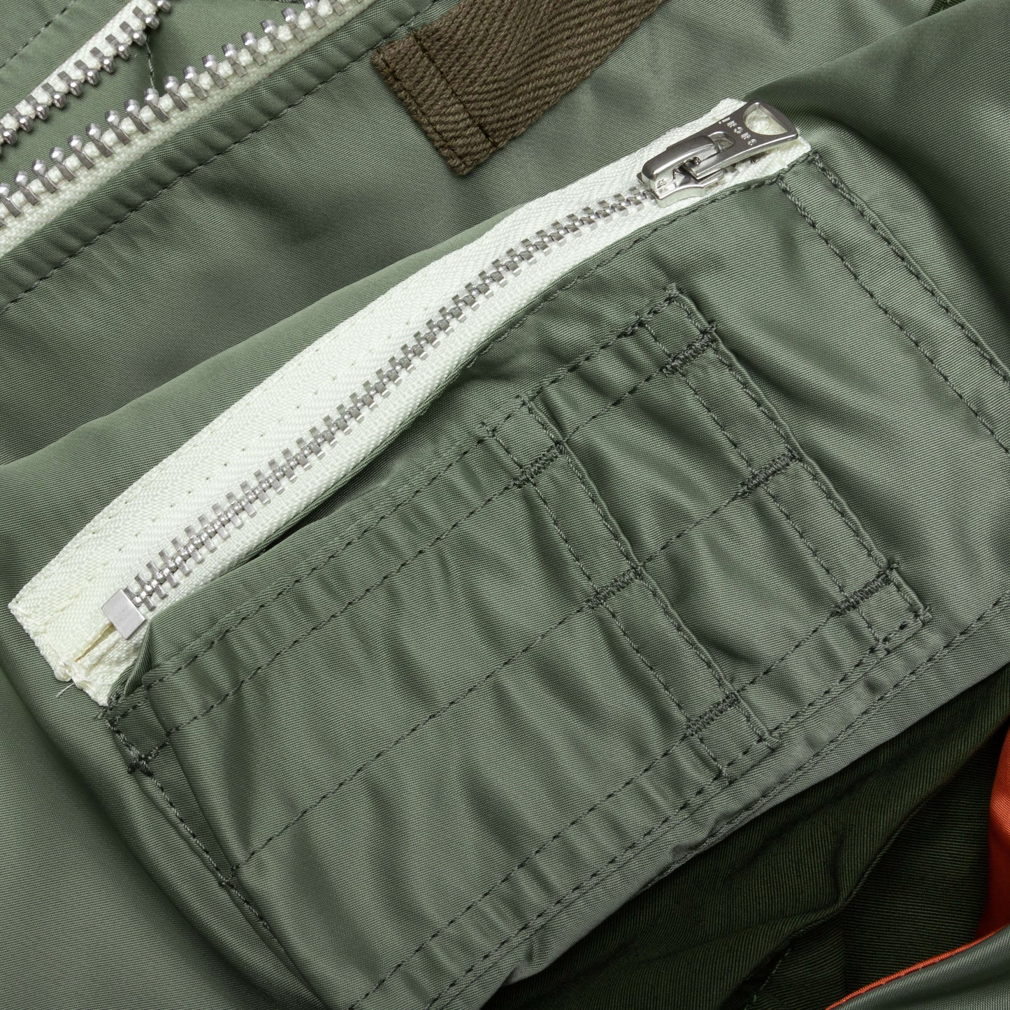 Nylon Twill Mix Blouson - Khaki