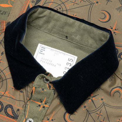 Sacai x Dr. Woo L/S Bandana Print Shirt - Khaki