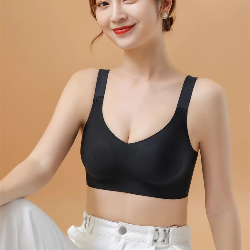 Seamless Soft Support Bra Women Adjustable Thin Bra