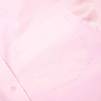 Satin Insert Shirt - Rose Pink