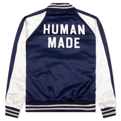Satin Stadium Jacket - Navy