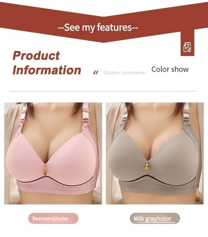 Wireless Push Up Bra Breathable Plus Size Bralette