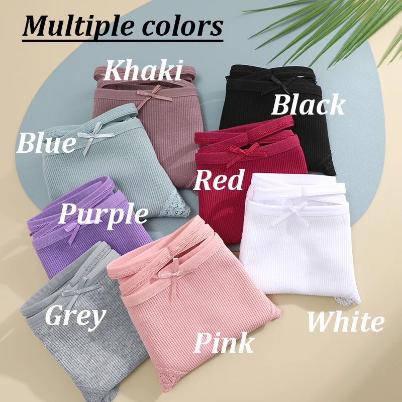 Lace Brazilian Panties Women Low Rise Cotton Underwear
