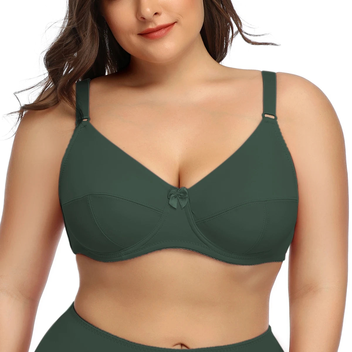 Plus Size Underwire Bra No Pad Unlined Support Bra