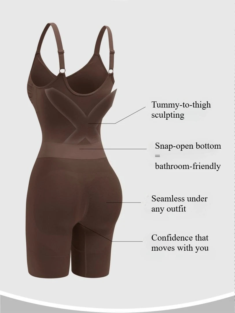 Seamless Bodysuit Shapewear – Tummy Control & Waist Cincher