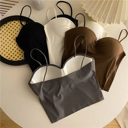Seamless Yoga Tank Top Bra for Women U-Back Gym Vest