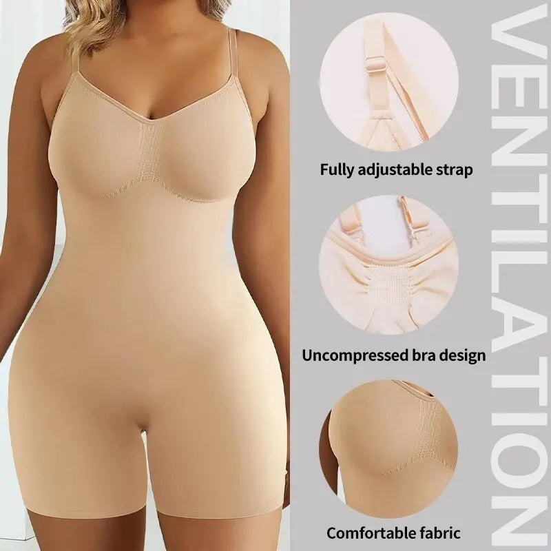 Seamless Bodysuit Shapewear – Tummy Control & High Waist