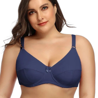 Plus Size Underwire Bra No Pad Unlined Support Bra
