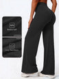 Mid Waist Yoga Straight Leg Pants Soft Wide LegTrousers Naked Feel Fitness Compression Leggings Pilates Running Sports Trousers
