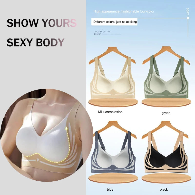 Angel Wings Seamless Push Up Bra No Wire Lingerie
