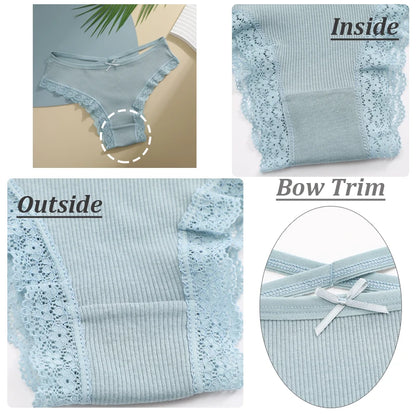 Lace Brazilian Panties Women Low Rise Cotton Underwear