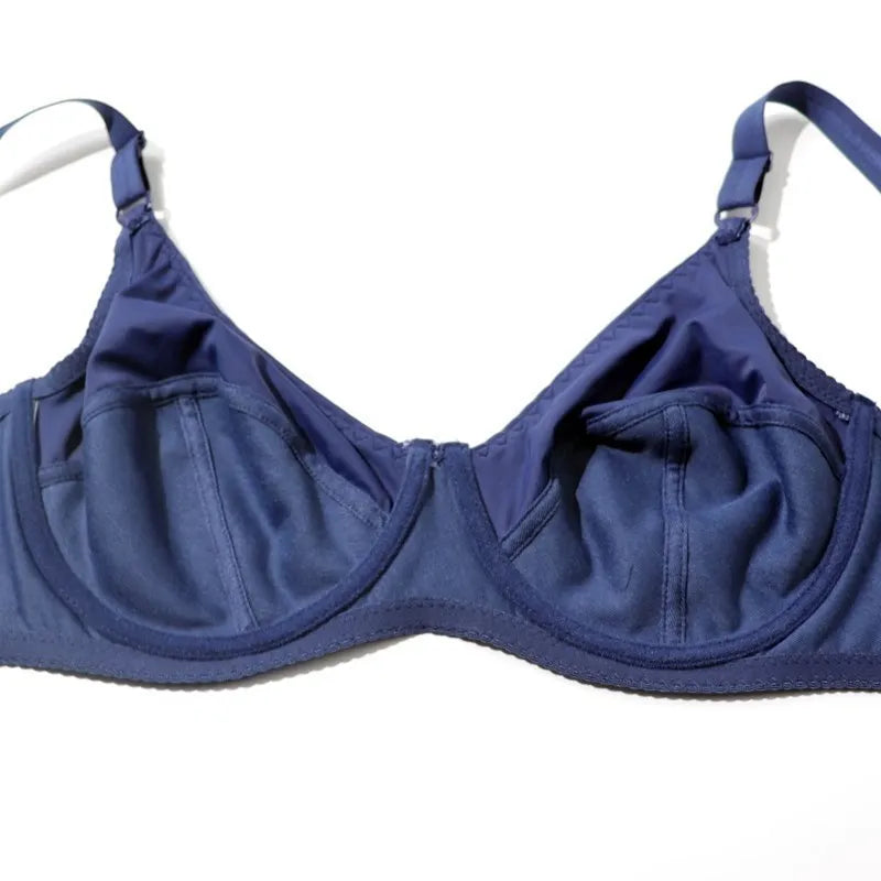 Plus Size Underwire Bra No Pad Unlined Support Bra