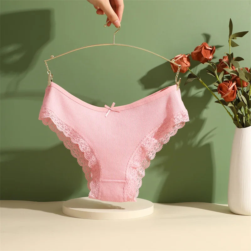 Lace Brazilian Panties Women Low Rise Cotton Underwear