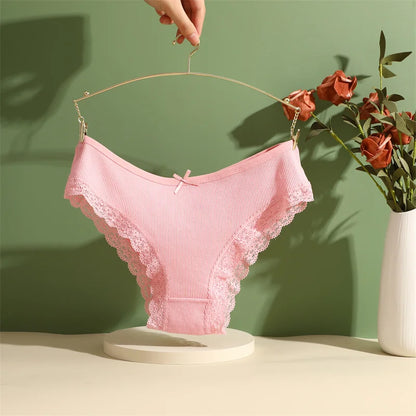 Lace Brazilian Panties Women Low Rise Cotton Underwear