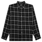 Shadow Plaid Rayon Shirt - Black
