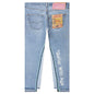 Sham Hand-Beaded Double-Wide Denim - Indigo