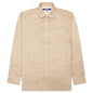 Two Tone Button Up Shirt - Beige