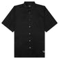 Curved Hem Short Sleeve Shirt - Black