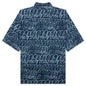 Bleached Echoes Organic Poplin Bowling Shirt - Blue Kyanite