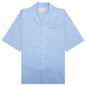 Boxy Fit Logo Bowling Shirt - Iris Blue
