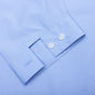 Light Blue Organic Poplin Shirt With Peeping Logo - Iris/Blue