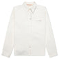 White Drill Shirt With Mending - Lily White