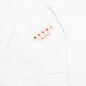 White Organic Poplin Bowling Shirt with Flower Patch - Lily White