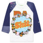 Shit Fuck Raglan Tee Shirt - Multi