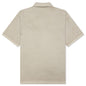 Short Sleeve Cotton Overshirt - Beige
