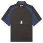 Short Sleeve Paneled Wind Shirt - Black/Navy