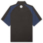Short Sleeve Paneled Wind Shirt - Black/Navy