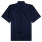 Cotton Voile Shirt With Stripes - Navy