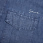 Logo Embroidered Short-Sleeve Shirt - Denim Blue