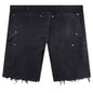 Stud Denim Shorts - Black