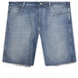 Stud Denim Shorts - Light Blue