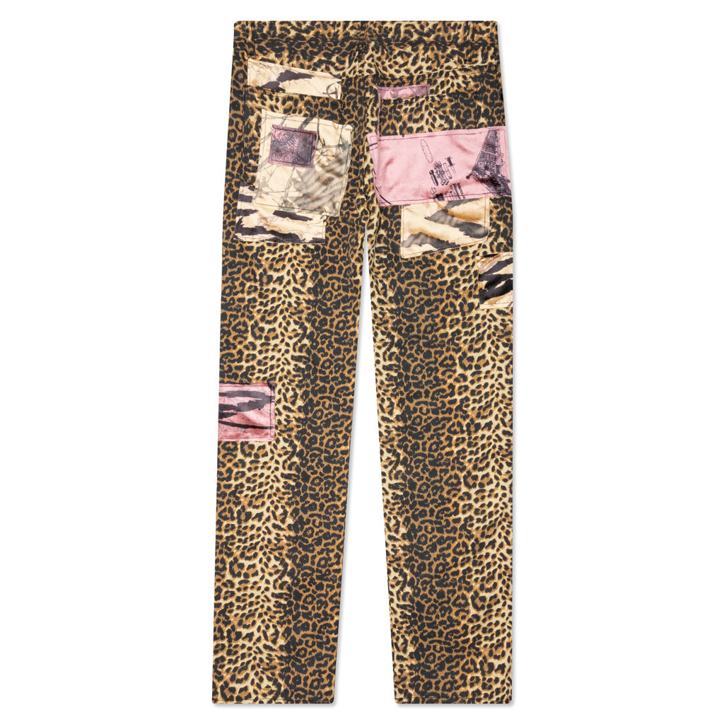 Patchwork Hiker Pants - Leopard
