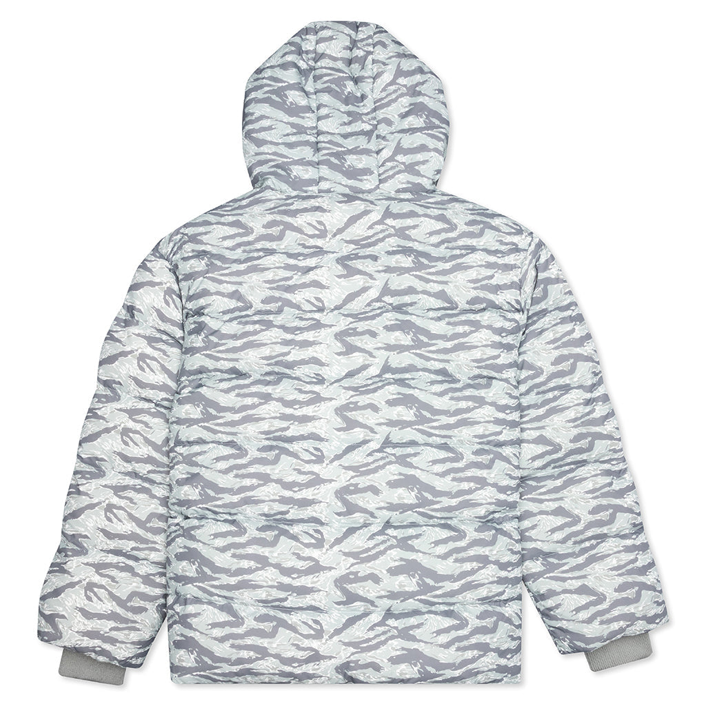 Tiger Puffer Jacket - White/Grey
