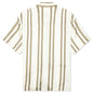 Silk S/S Button Up - Bark Stripe/Salt