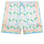 Silk Shorts With Drawstrings - Ping Pong Print