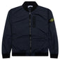 Skin Touch Nylon Bomber Jacket - Navy Blue