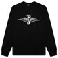Skull Wings Pigment Dyed L/S Tee - Black