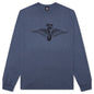 Skull Wings Pigment Dyed L/S Tee - Navy