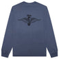 Skull Wings Pigment Dyed L/S Tee - Navy