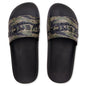 Slide Flat Sandals - Black/Khaki