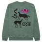 Snaked by a Horse Crewneck Sweatshirt - Pine Green