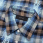 Staggered Plaid Flannel - Legion Blue