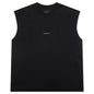 Tarot Print Cotton Tank Top- Black