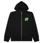 Star A Zip Up Hoodie - Black